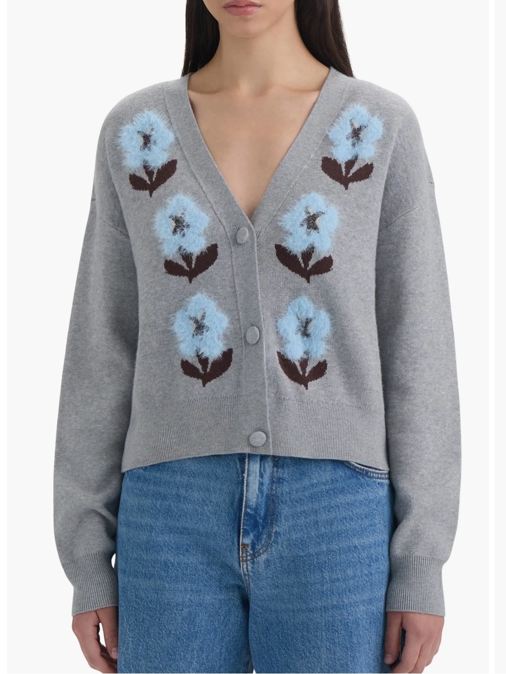 NVLT V-Neck Floral Cardigan size M